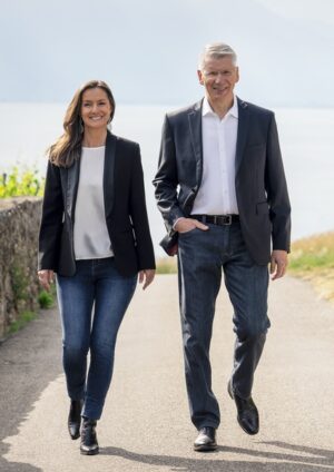 Cubicim avec son représentant Mauro et sa collaboratrice Isabelle